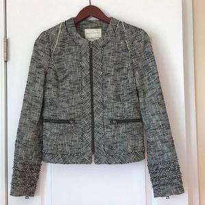 Banana Republic Tweed Zip-up Blazer
